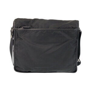 Prada bag messenger triangular logo Tessuto black shoulder plate Nylon